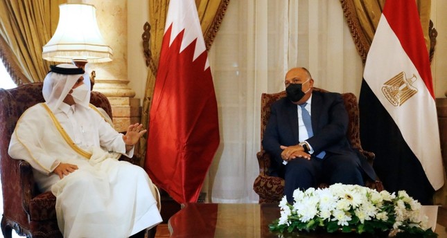 وزير الخارجية المصري:العلاقات مع قطر تسير في الاتجاه الصحيح