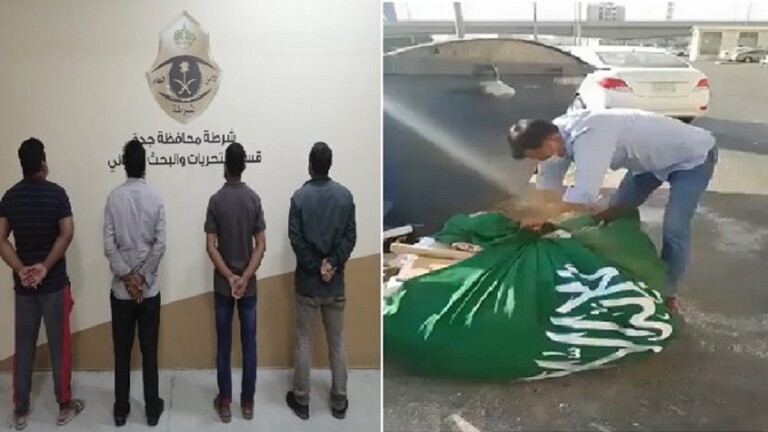 بالفيديو: مقيمين في السعودية يهينون العلم السعودي والأمن يلقي القبض عليهم!