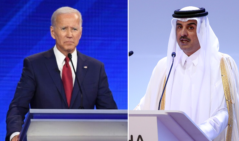 الشيخ تميم بن حمد أمير دولة قطر يلتقي الرئيس الأمريكي جو بايدن