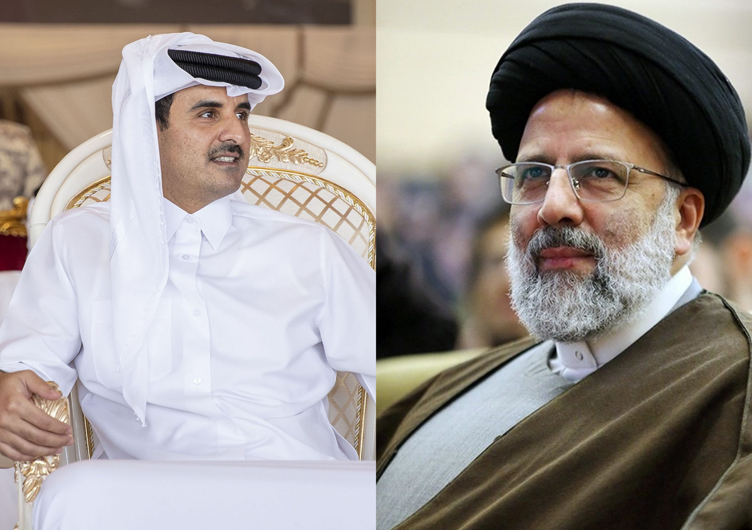 الشيخ تميم بن حمد أمير دولة قطر يدعو الرئيس الإيراني لزيارة الدوحة