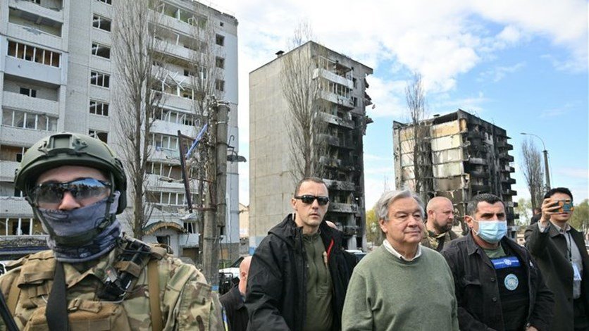 قصف روسي يستهدف كييف أثناء زيارة أنطونيو غوتيريش