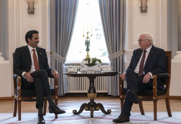 الشيخ تميم بن حمد يجتمع مع نظيره الرئيس الألماني