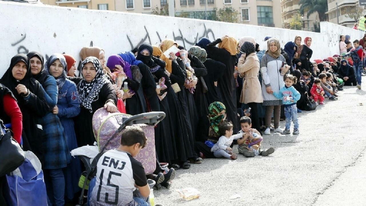 Refugies syriens a Beyrouth le 26 novembre 2017. Anwar Amro AFP