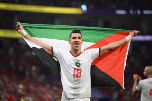 العلم الفلسطيني في مباريات المغرب