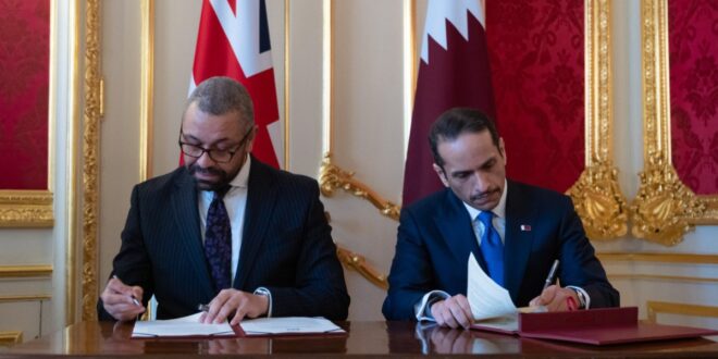 البيان المشترك للحوار الاستراتيجي الأول بين دولة قطر والمملكة المتحدة.. تعزيز التعاون بشكل مستمر ومنتظم في العديد من المجالات