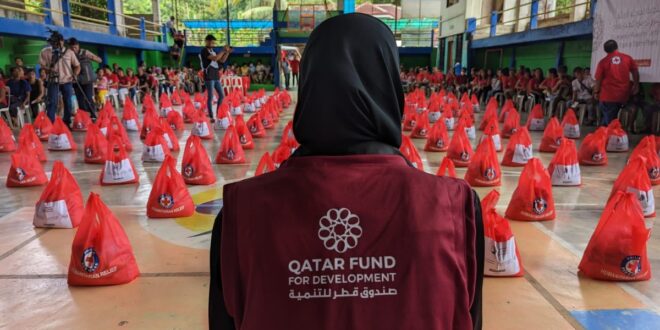 صندوق قطر للتنمية يرسل مساعدات لمتضرري إعصار  باينج  في الفلبين
