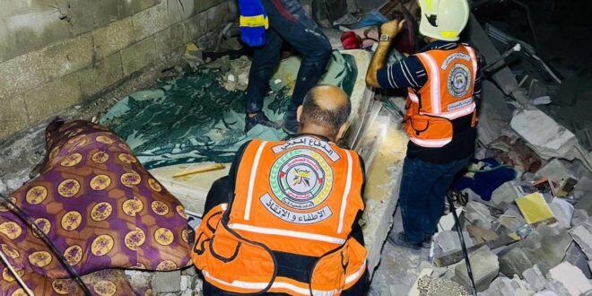 مقتل 7 من أفراد الدفاع المدني في غزة جراء قصف إسرائيلي