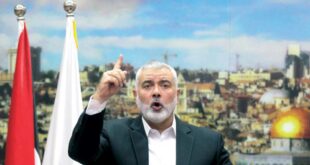 هنية بحث هاتفيا مع وزير الخارجية الإيراني تطورات الهجوم الإسرائيلي