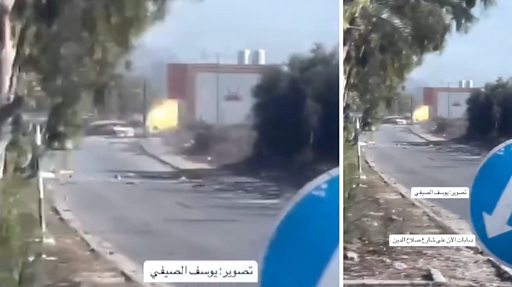 حرب غزة: فيديو يظهر دبابة تطلق النار على سيارة على طريق صلاح الدين جنوب مدينة غزة