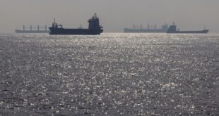 غرق سفينة شحن تركية على متنها 12 شخصاً في البحر الأسود